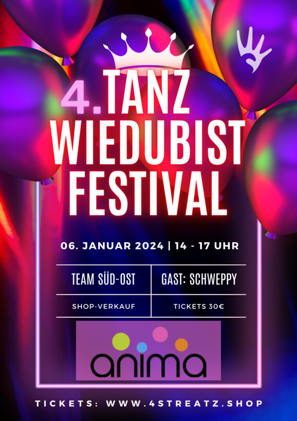 4. 4STREATZ Tanzwiedubist Festival Party Event mit dem 4STREATZ Team