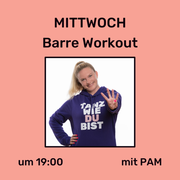 Barre Workout ONLINE-KURS mit Pam am Mittwoch